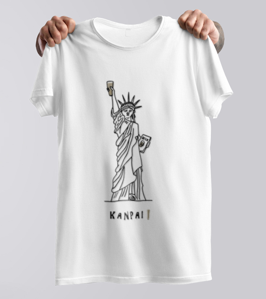 Kanpai Statue Of Liberty Holding Beer Celebration T-Shirt