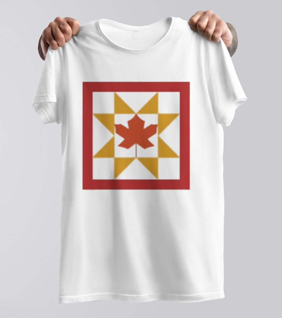 Kentucky Fall Quilt Maple Leaf Star Patchwork T-Shirt