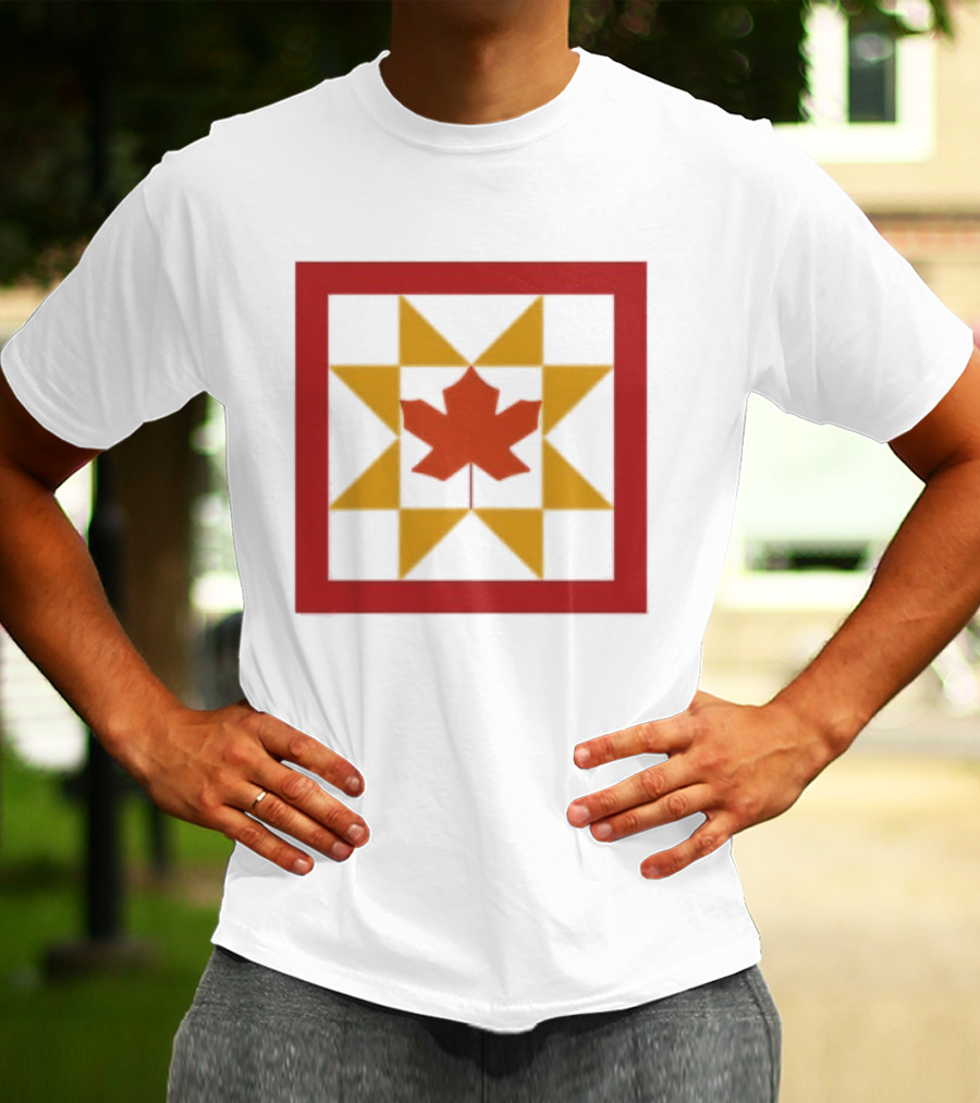 Kentucky Fall Quilt Maple Leaf Star Patchwork T-Shirt