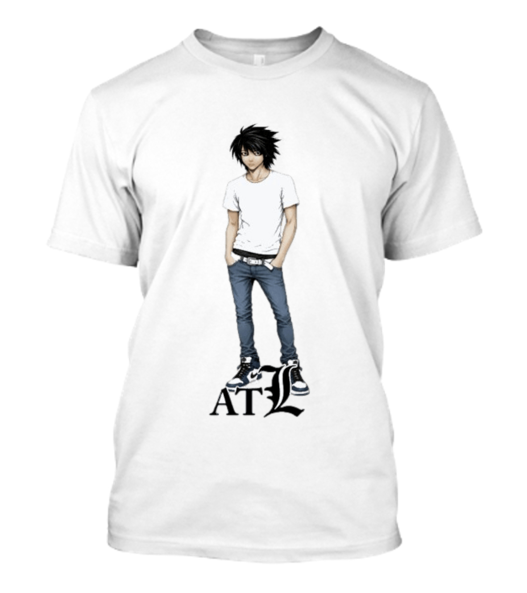 L Death Note Character ATL Style Anime Manga Fashion T-Shirt