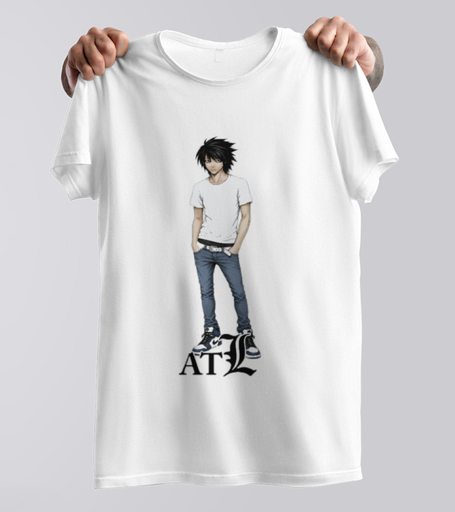 L Death Note Character ATL Style Anime Manga Fashion T-Shirt