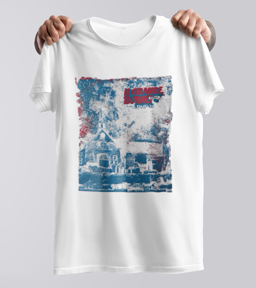 Lphf La Grande Tournee Quebec City Skyline Church Buildings T-Shirt