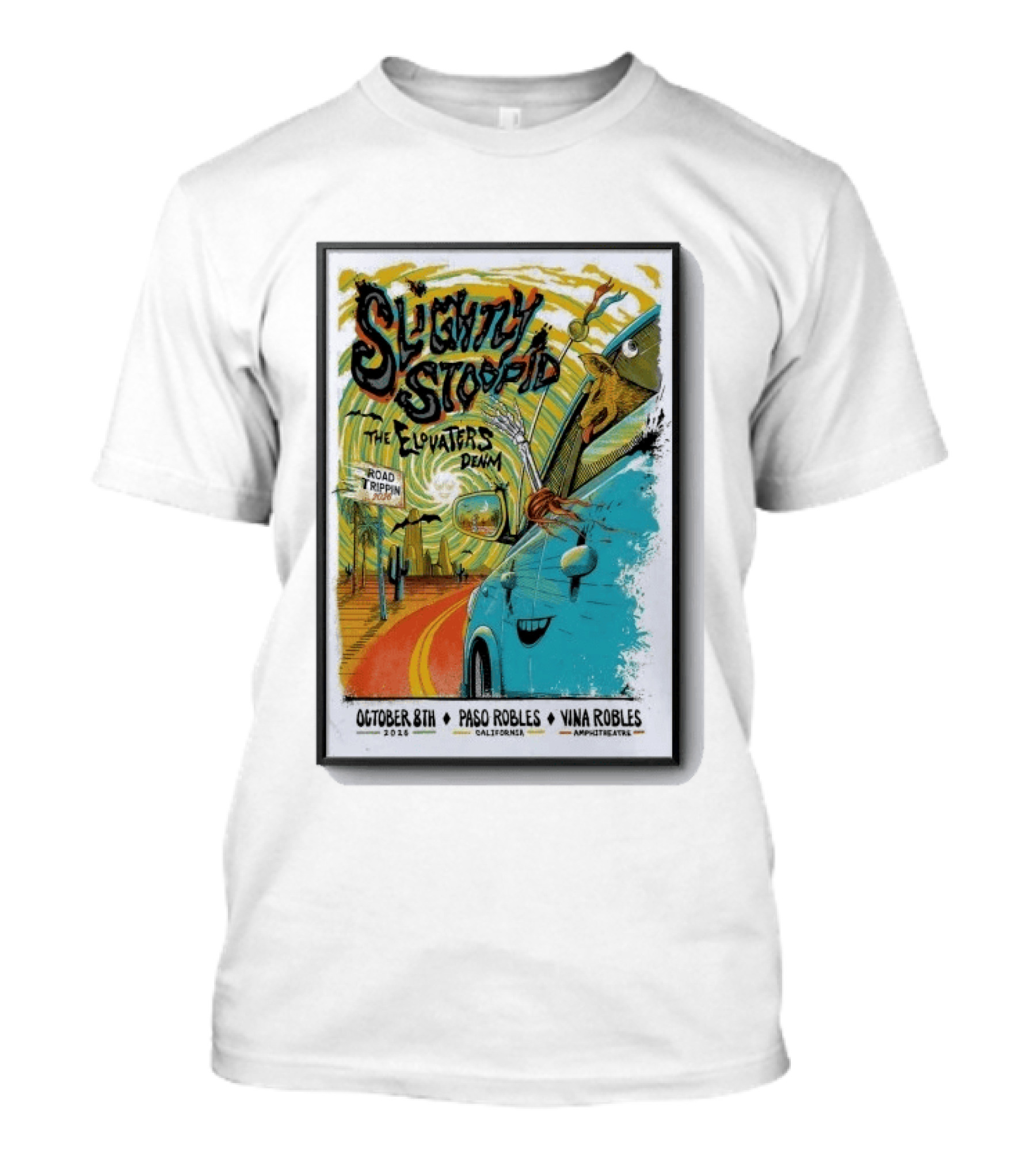 Slightly Stoopid And The Elovaters Concert Vina Robles Paso Robles CA Oct 8 2026 Road Trippin T-Shirt