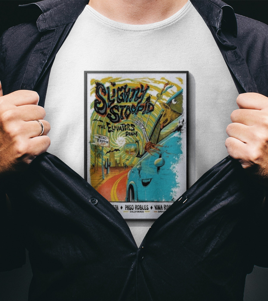 Slightly Stoopid And The Elovaters Concert Vina Robles Paso Robles CA Oct 8 2026 Road Trippin T-Shirt