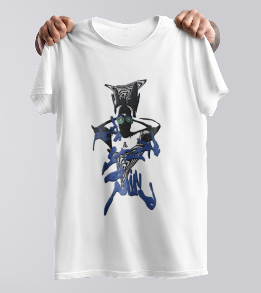 Peak State Of Mind Swirling Eyes Abstract Figure Hands On Head T-Shirt