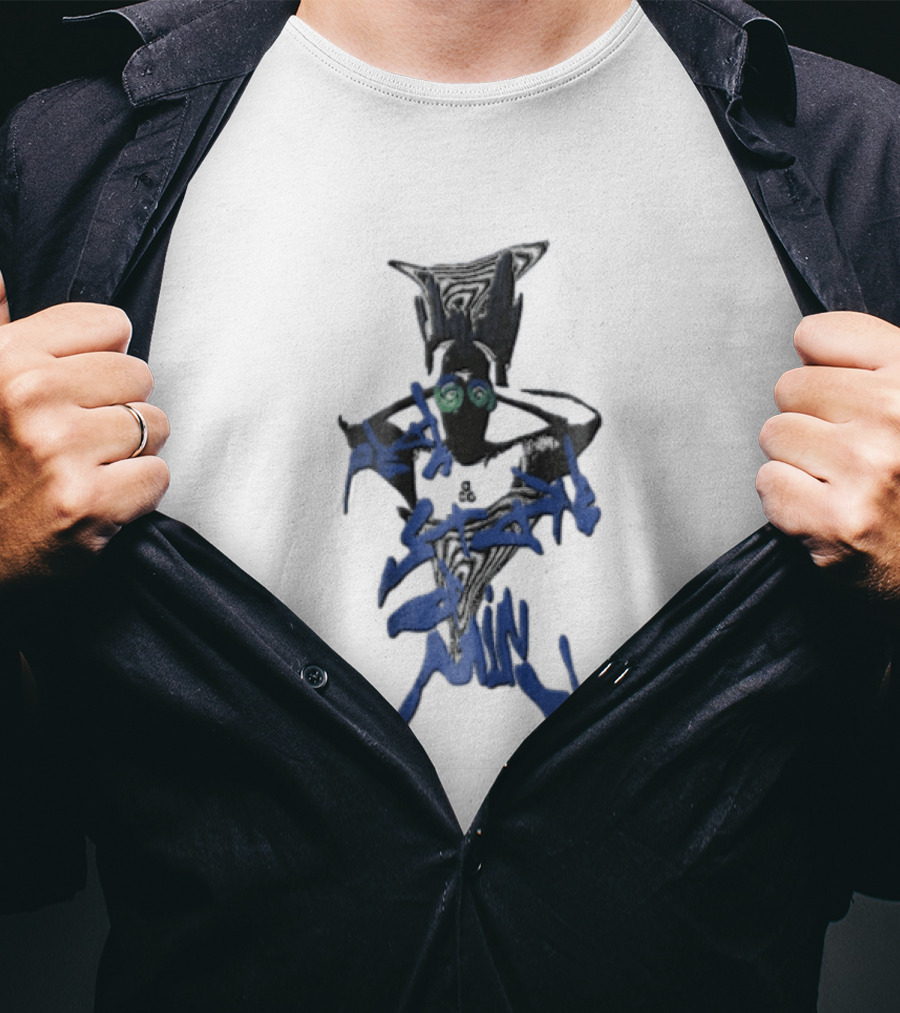 Peak State Of Mind Swirling Eyes Abstract Figure Hands On Head T-Shirt