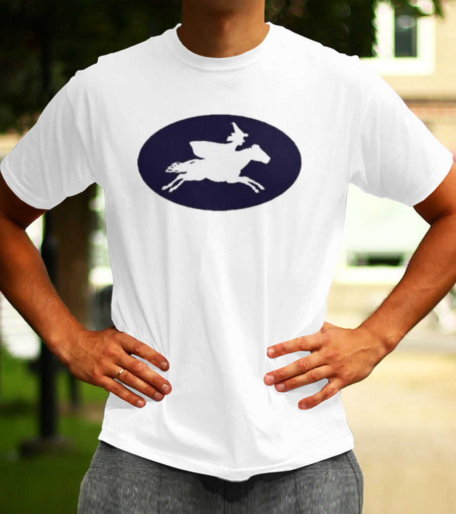 Witch Riding Horse Halloween T-Shirt