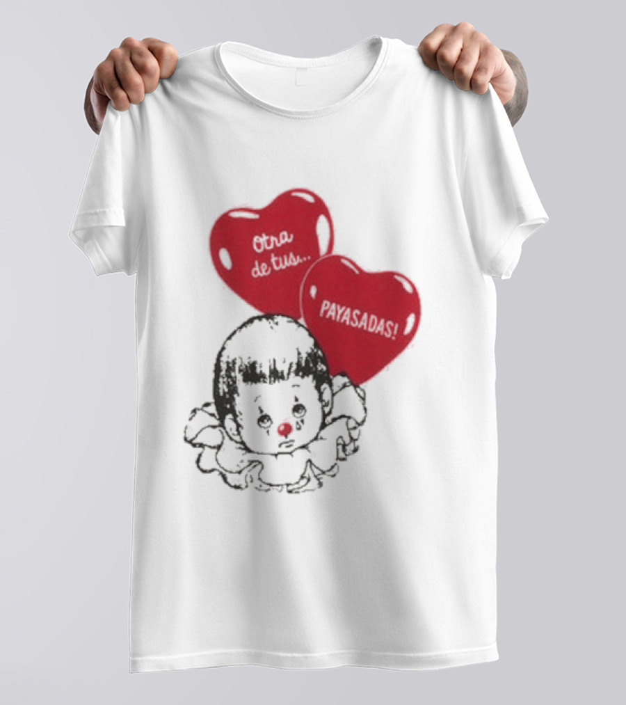 Willy Chavarria Payasadas Red Heart Balloons And Child Clown T-Shirt