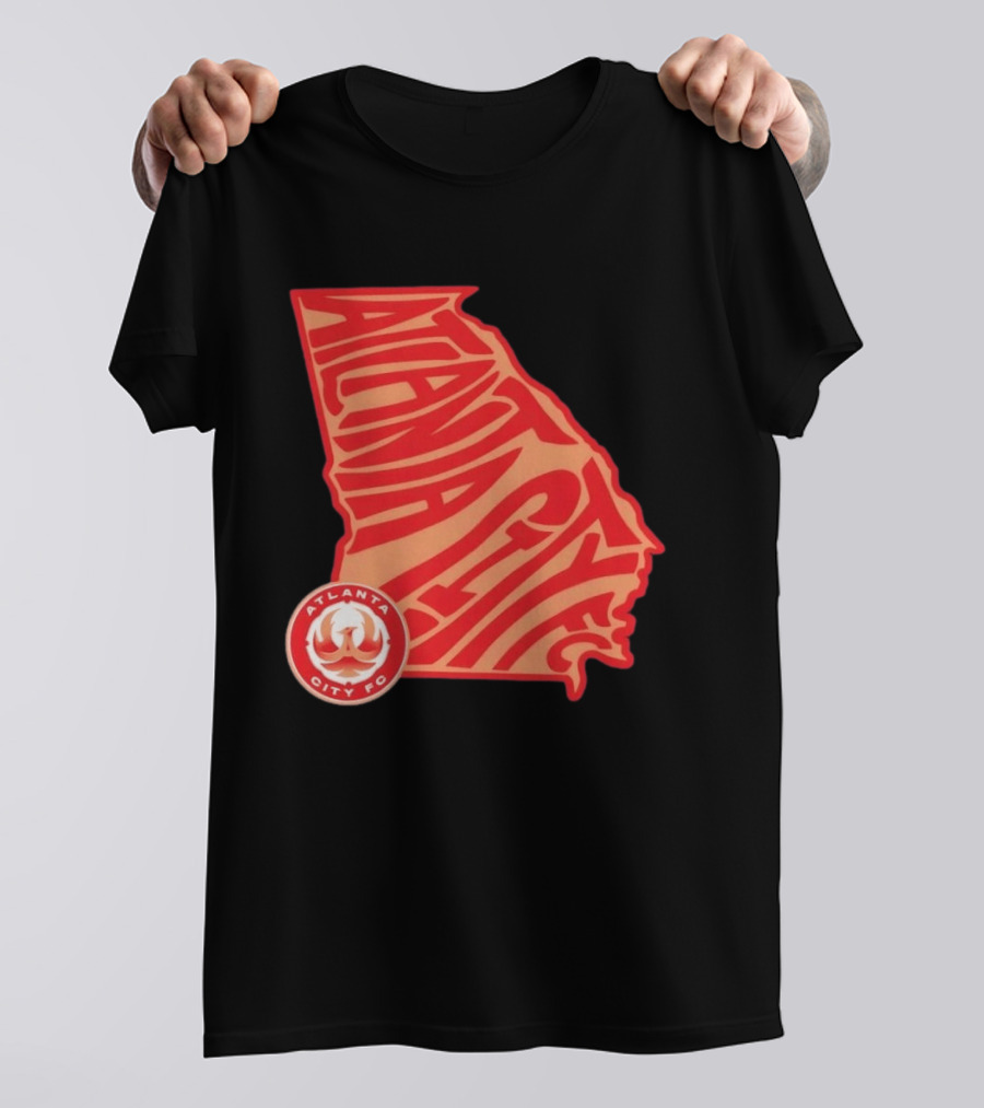Atlanta City FC Groovy Team State Map Ensemble T-Shirt
