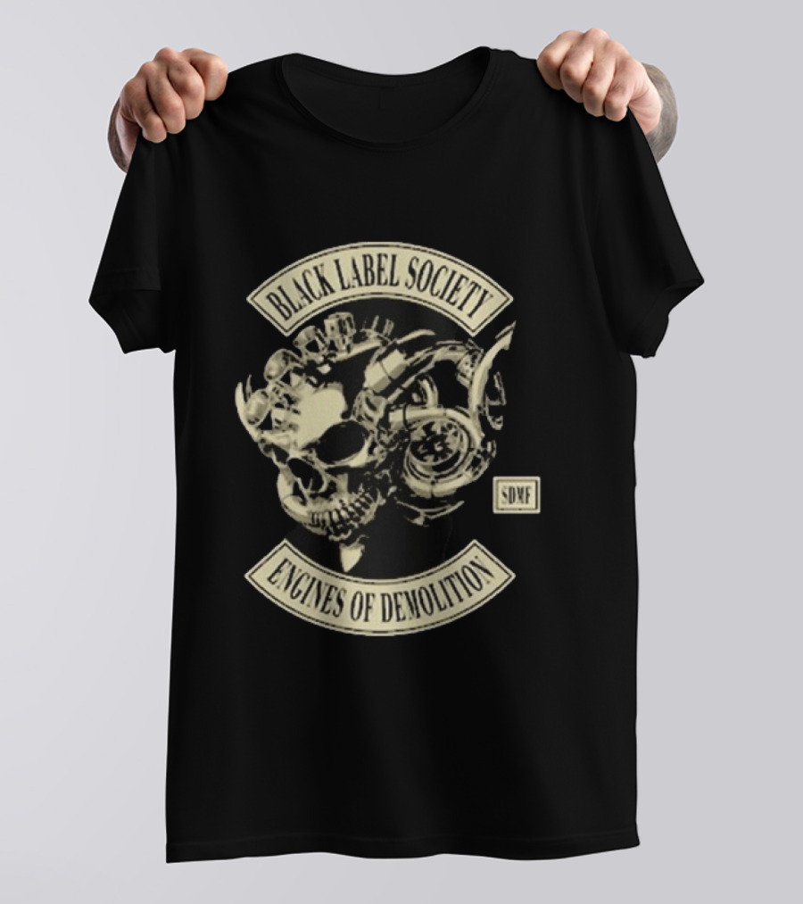 Black Label Society Engines Of Demolition Skull SDMF T-Shirt