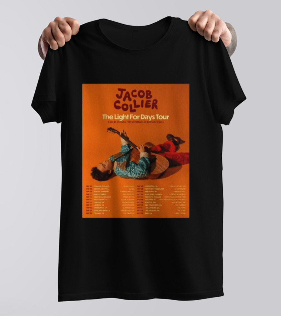 Jacob Collier The Light For Days Tour 2026 A Series Of Solo Performances In Intimate Spaces T-Shirt