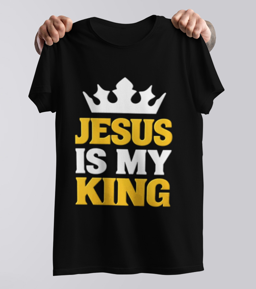 Jesus Is My King White Crown Christian Faith T-Shirt