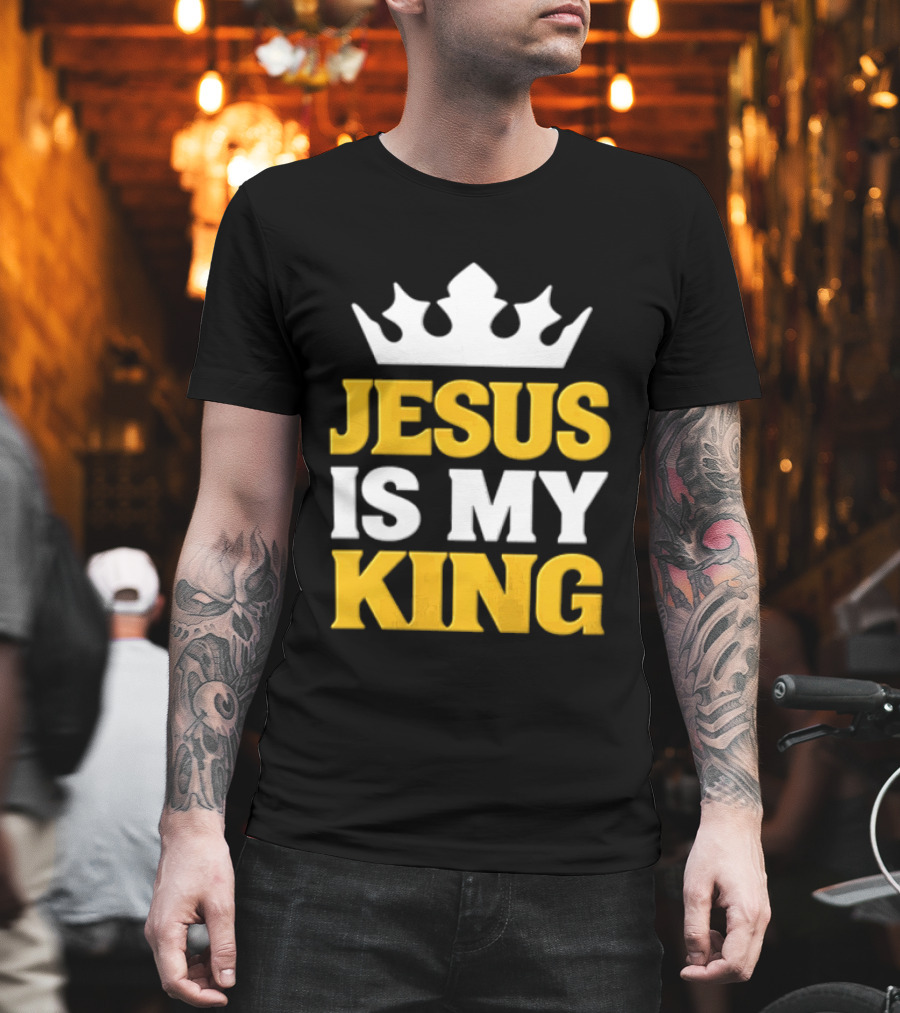 Jesus Is My King White Crown Christian Faith T-Shirt