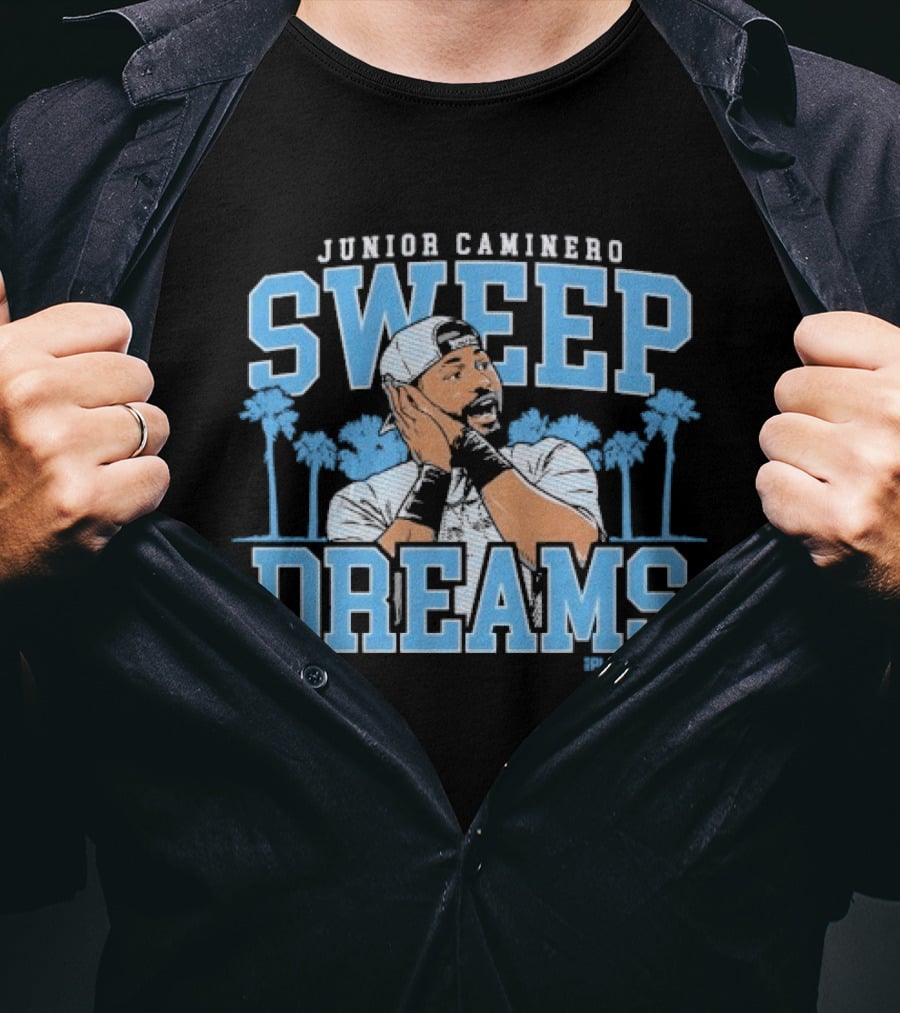 Junior Caminero Sweep Dreams Tampa Bay Rays Palms T-Shirt