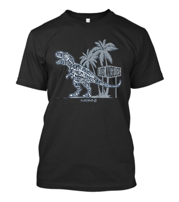 Players Los Angeles Dinosaurs Baseball Palm Trees T-Shirt