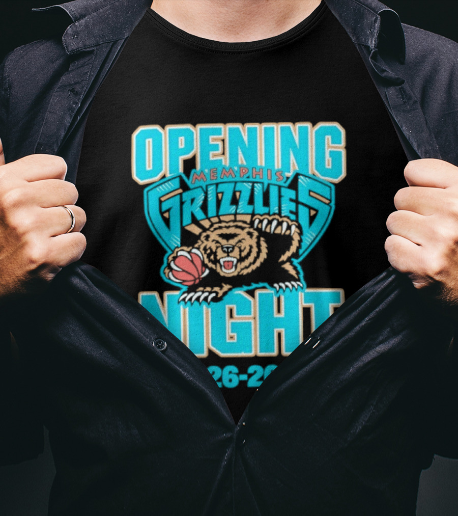 NBA Opening Night 2026 2027 Memphis Grizzlies T-Shirt