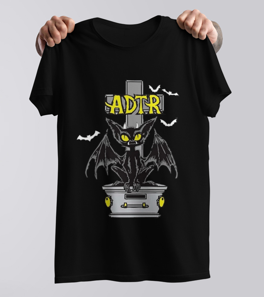 ADTR Halloween 2026 Dead And Buried Gargoyle With Bats T-Shirt