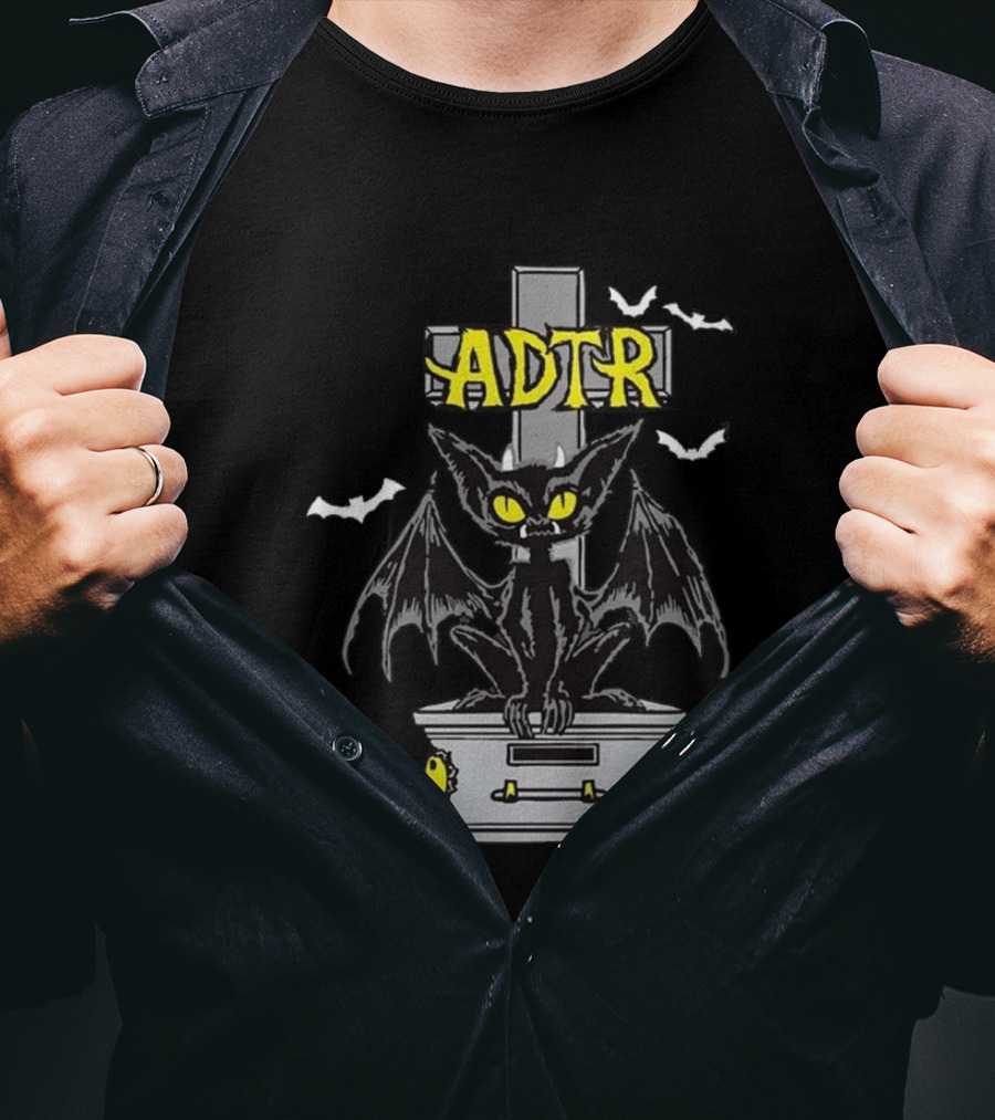 ADTR Halloween 2026 Dead And Buried Gargoyle With Bats T-Shirt