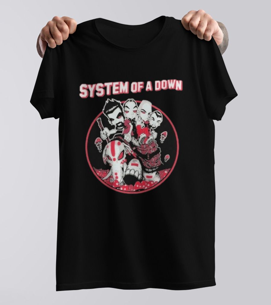 System Of A Down Mushroom People Iconic Band T-Shirt