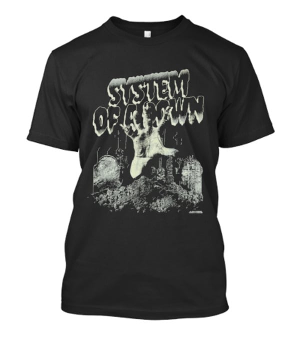 System Of A Down Zombie Hand Graveyard Tombstones T-Shirt