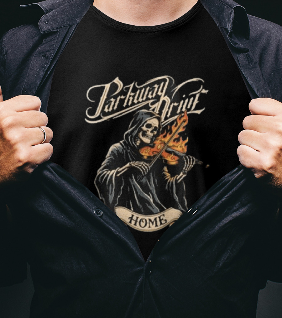 Parkway Drive Reaper Playing Flaming Violin T-Shirt
