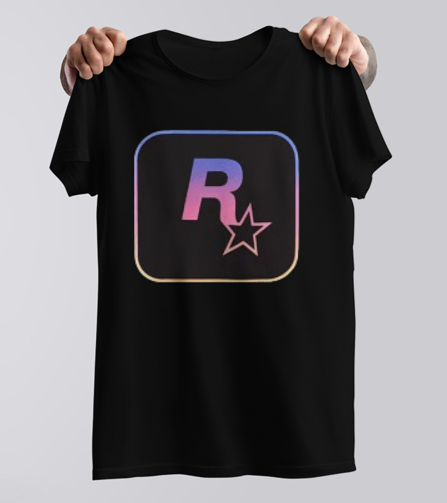 Rockstar Games Store Iconic R Star Black Rockstar Games T-Shirt