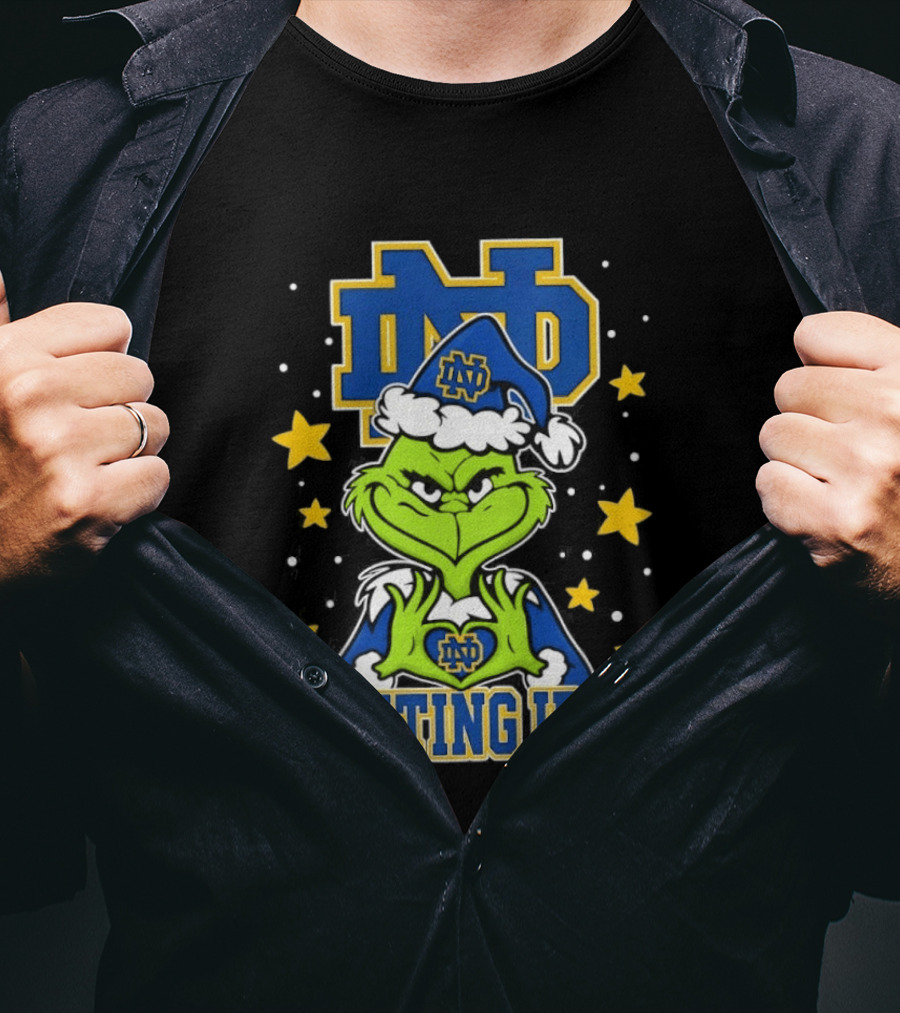 Notre Dame Fighting Irish Grinch Christmas ND T-Shirt
