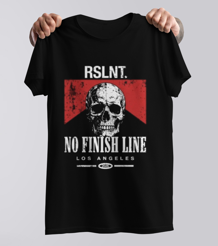 Rslnt No Finish Line Los Angeles Skull T-Shirt