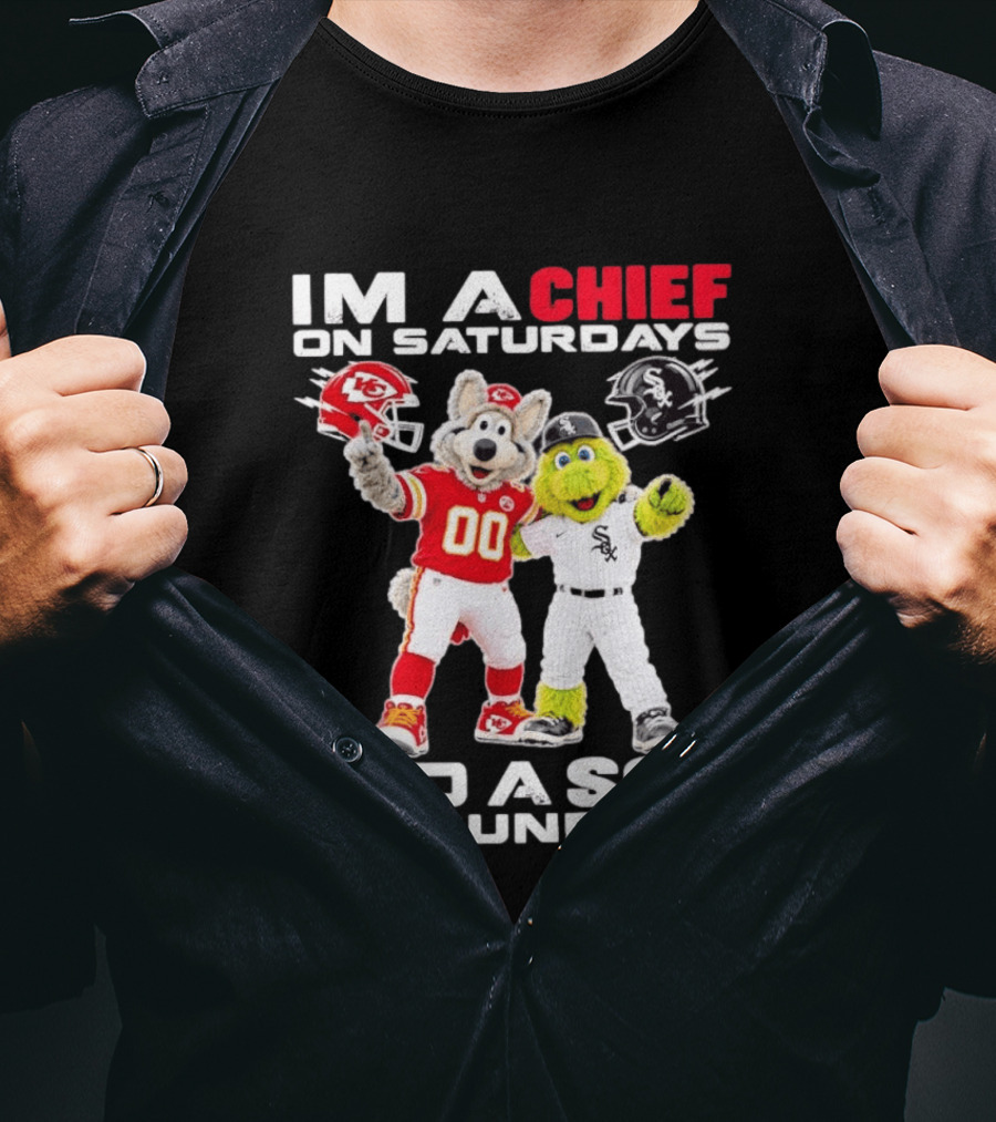 I'm A Chief On Saturdays And A Sox On Sundays Kansas City Chicago Mascots T-Shirt