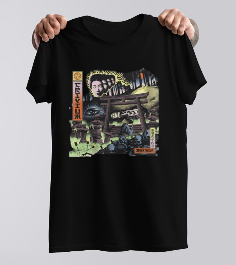 Crown In The Crate Trivium Store Citg Color Cover Black T-Shirt