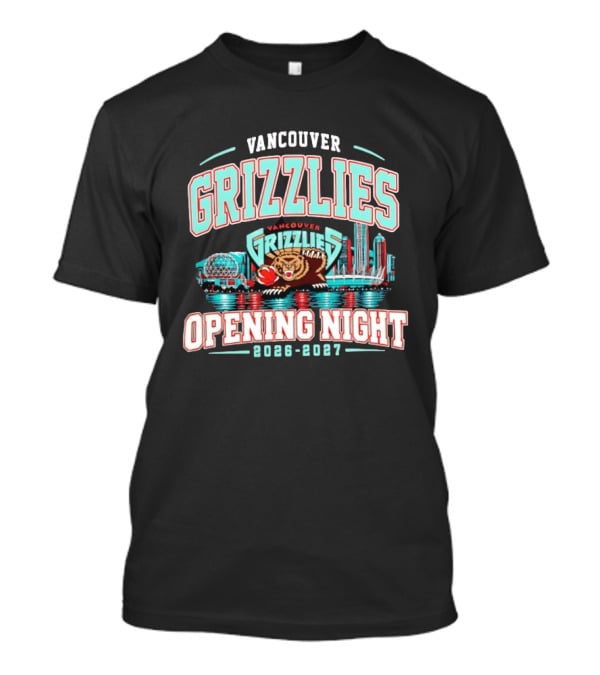 Vancouver Grizzlies Opening Night 2026 2027 City Skyline T-Shirt