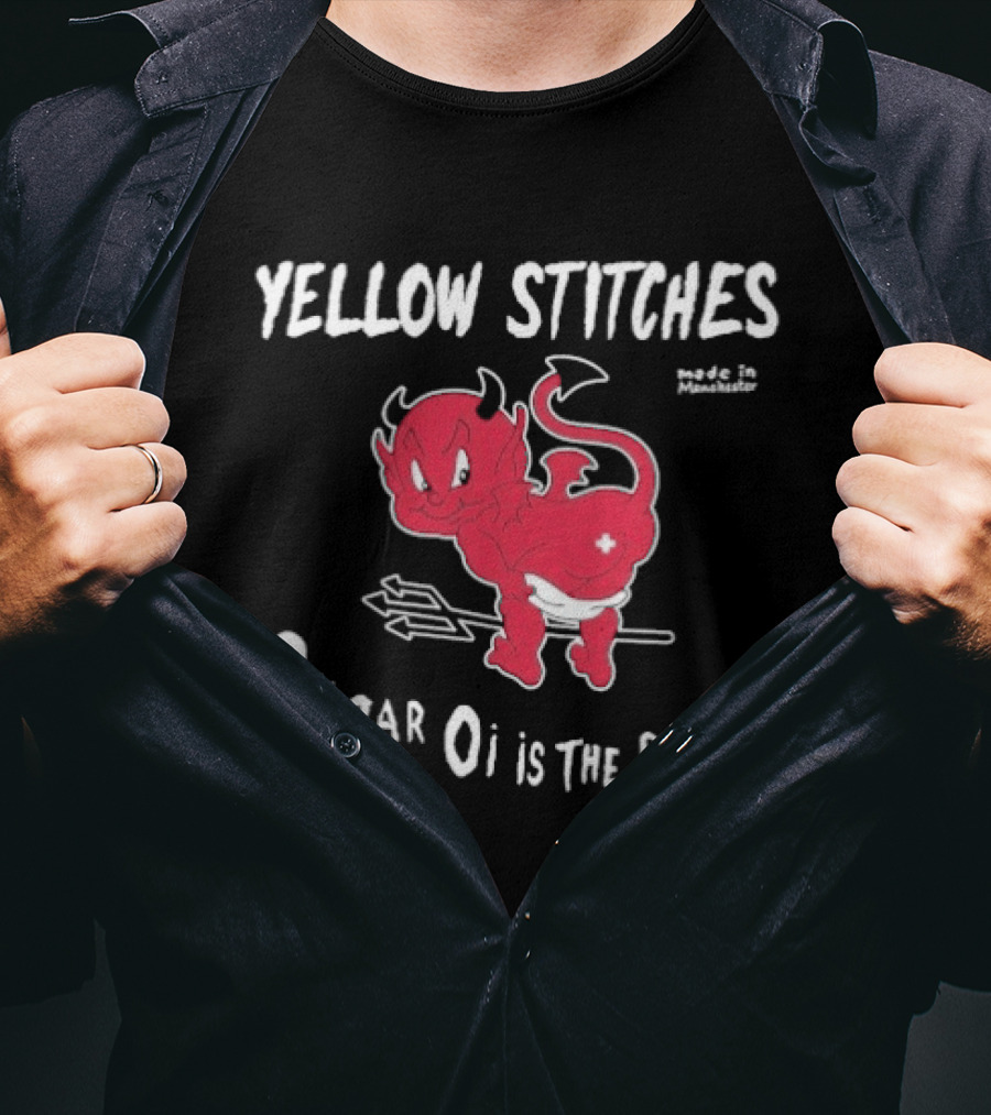 Yellow Stitches Sugar Oi Is The Best Devil T-Shirt