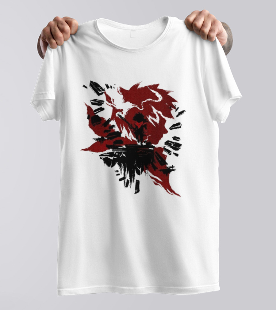 Bastion The Kid Red Silhouette Gaming T-Shirt