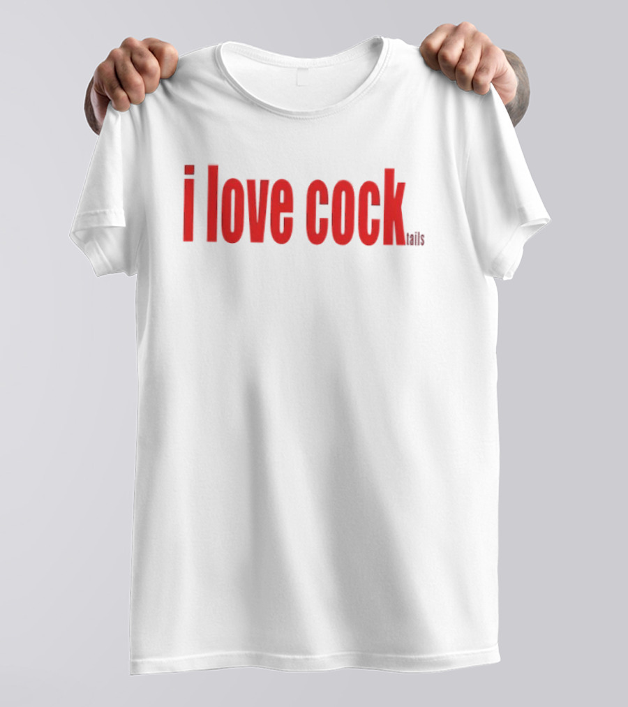 I Love Cocktails Bold Red T-Shirt