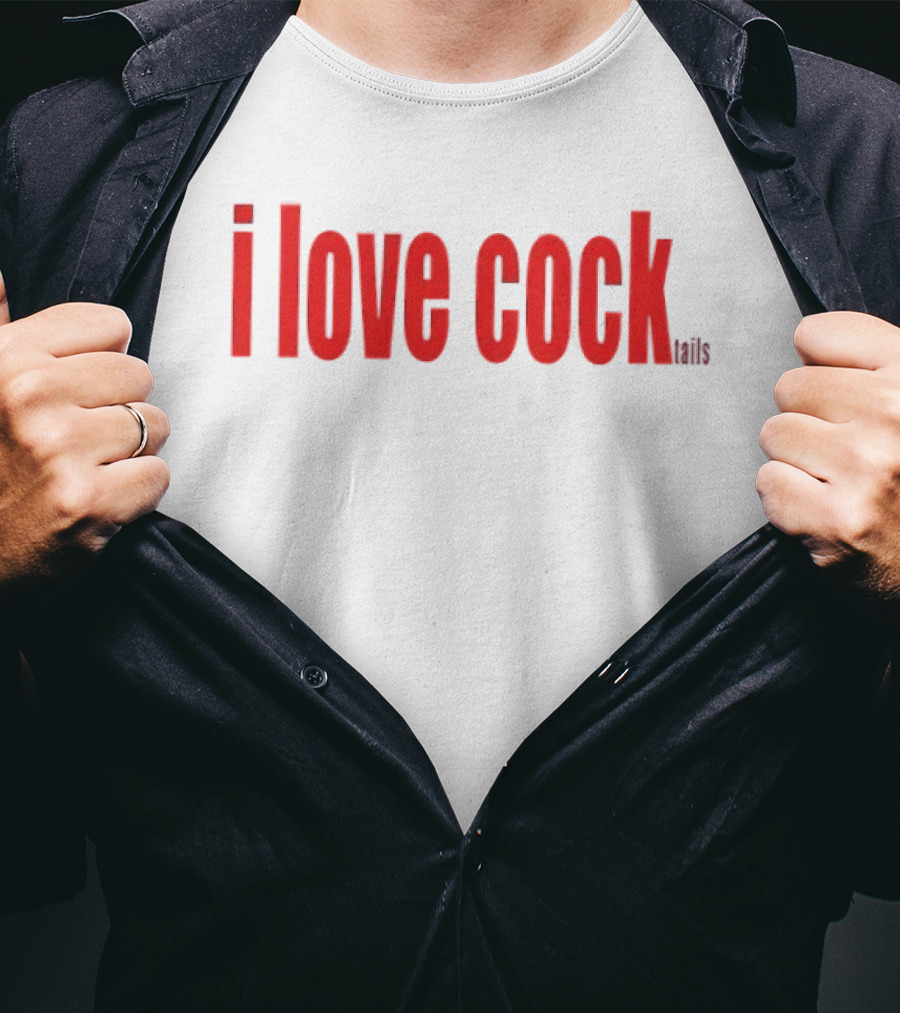 I Love Cocktails Bold Red T-Shirt