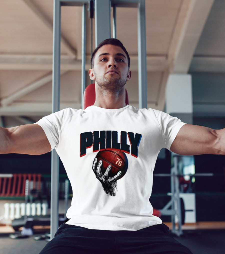 Philly Basketball 76 Hand T-Shirt
