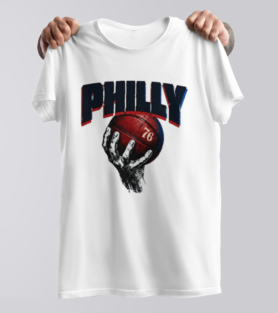 Philly Basketball 76 Hand T-Shirt