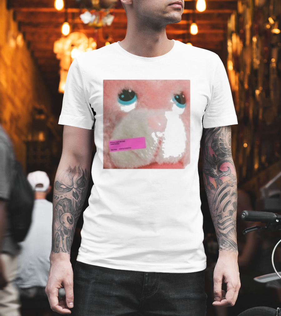 Royel Otis Hickey Album Pink Fluffy Bunny Face T-Shirt