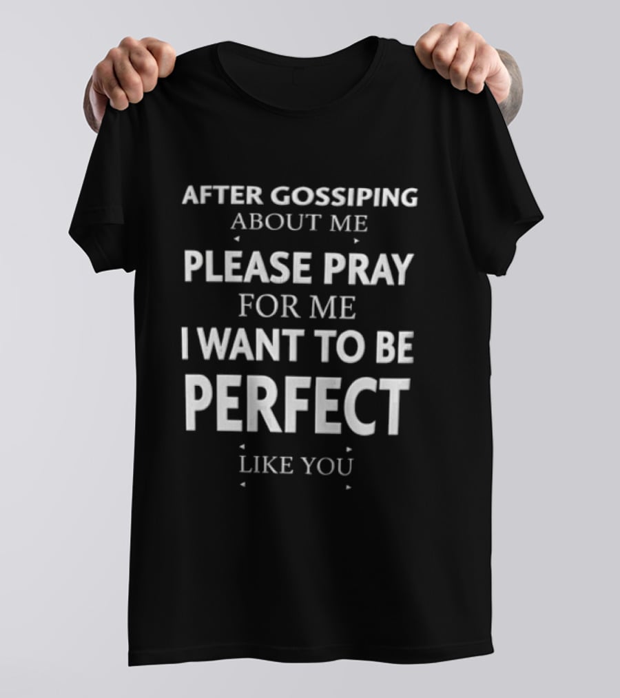 After Gossiping About Me Please Pray For Me I Want To Be Perfect Like You T-Shirt