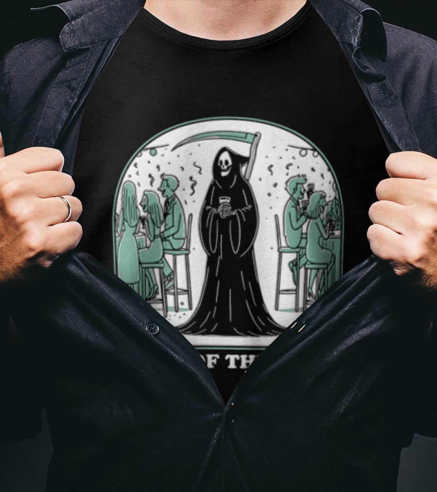 Death Of The Party Grim Reaper Halloween Gathering T-Shirt