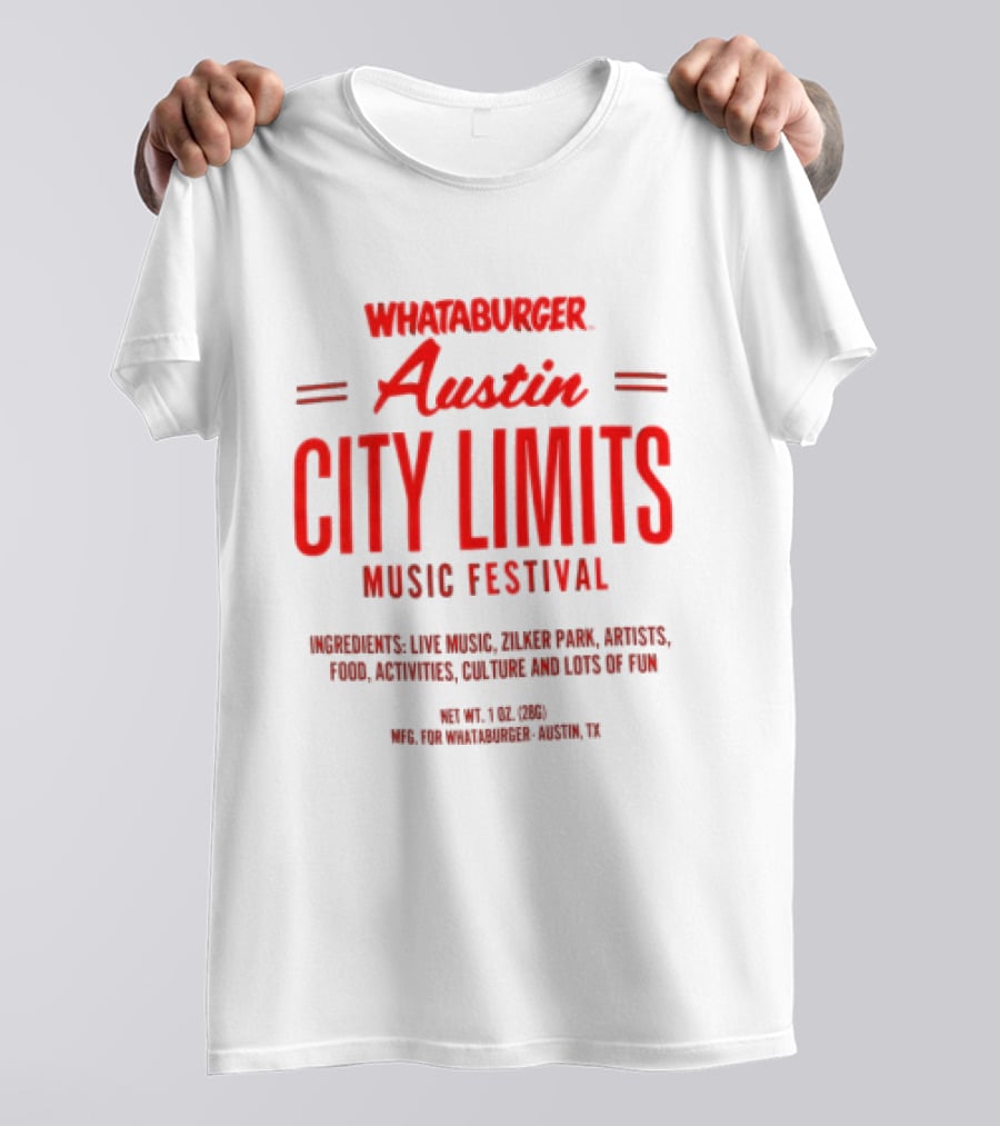Whataburger Austin City Limits Music Festival Zilker Park Live Music Food Art Austin Texas T-Shirt