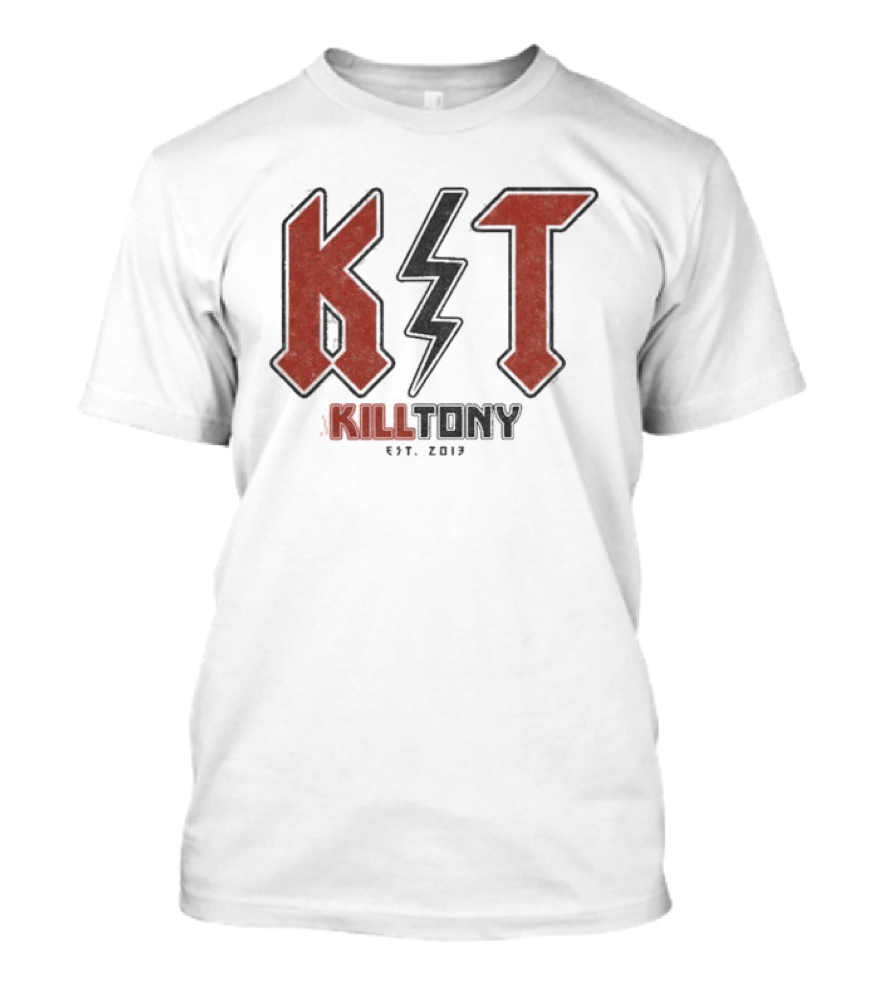 Kill Tony KT Est 2013 Lightning Bolt Logo Red Black T-Shirt