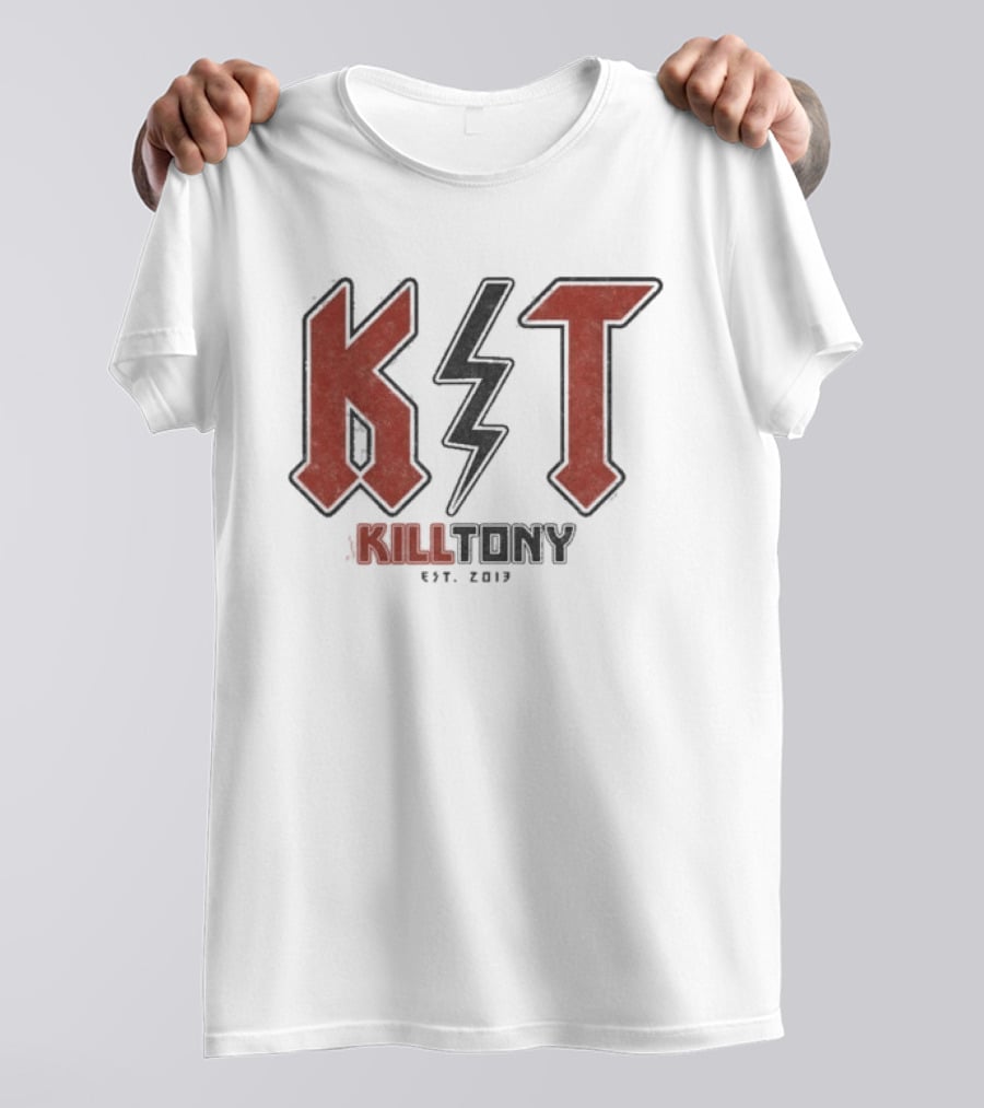 Kill Tony KT Est 2013 Lightning Bolt Logo Red Black T-Shirt