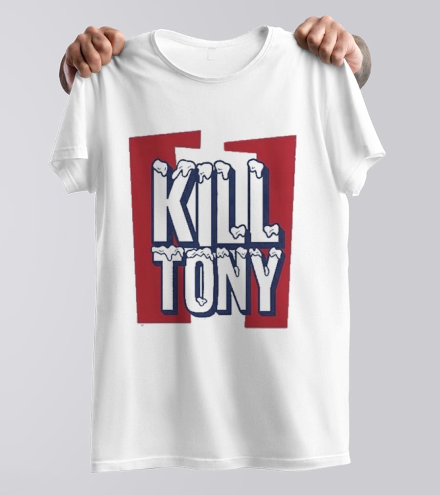 Kill Tony Ice Text Block Style With Red T-Shirt