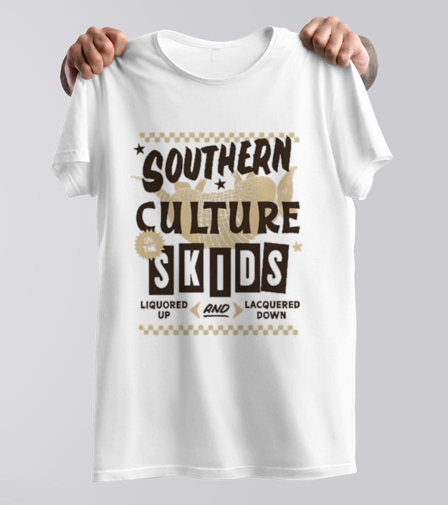 Southern Culture On The Skids Liquored Up And Lacquered Down Armadillo Skids T-Shirt
