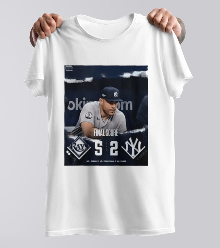 Final Score Tampa Bay Rays 5 New York Yankees 2 ALDS T-Shirt