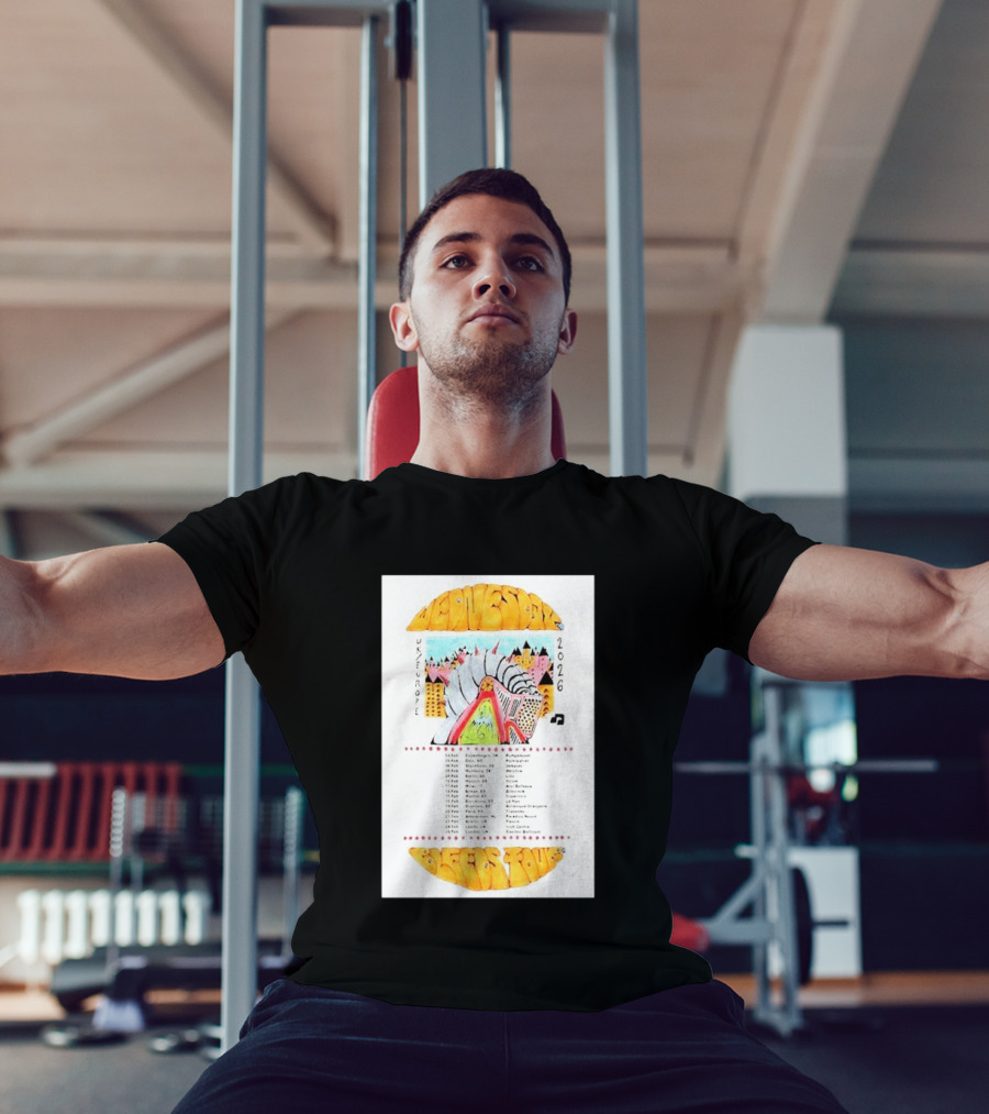 Wednesday UK & Europe 2026 Tour Dates With Colorful Knight Art And Music Note T-Shirt