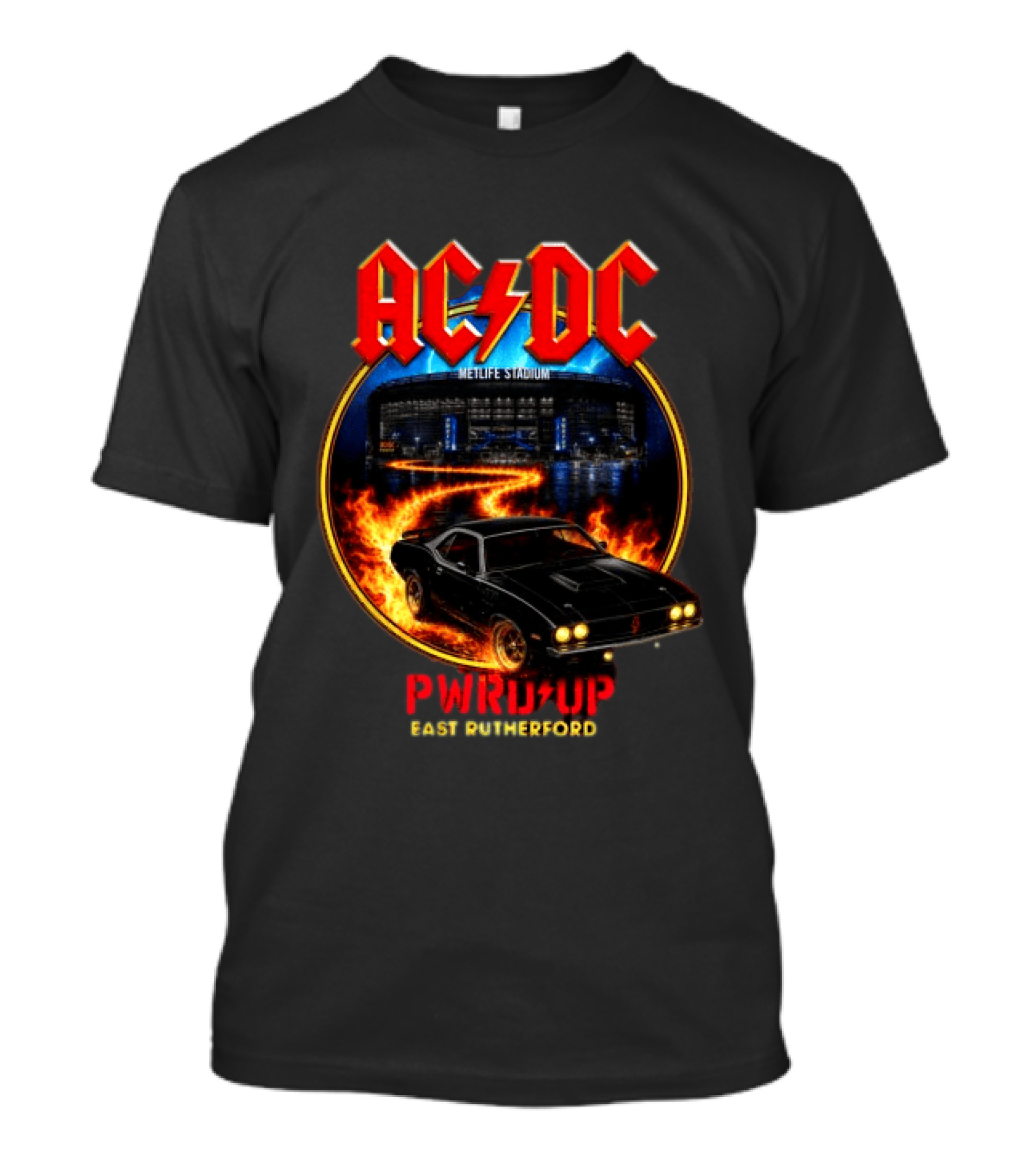 ACDC MetLife Stadium Pwr Up East Rutherford Tour Car T-Shirt