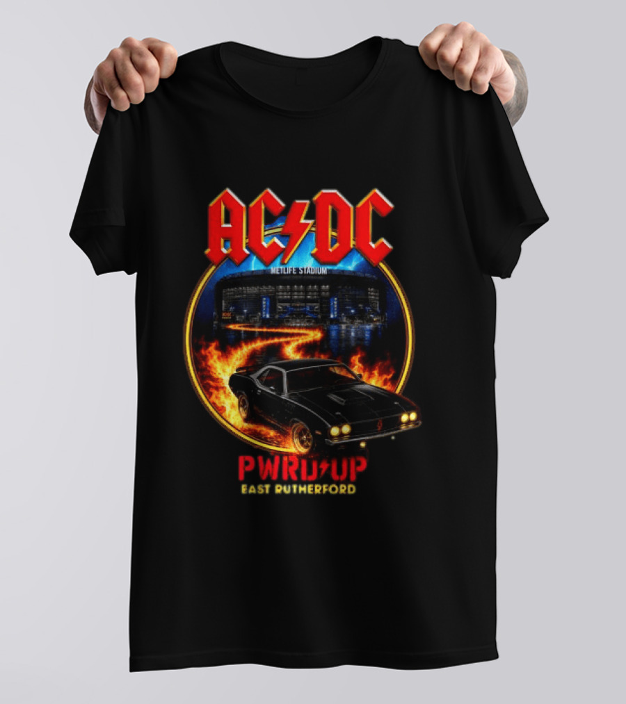 ACDC MetLife Stadium Pwr Up East Rutherford Tour Car T-Shirt