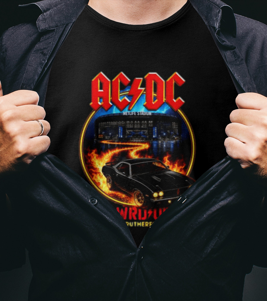ACDC MetLife Stadium Pwr Up East Rutherford Tour Car T-Shirt